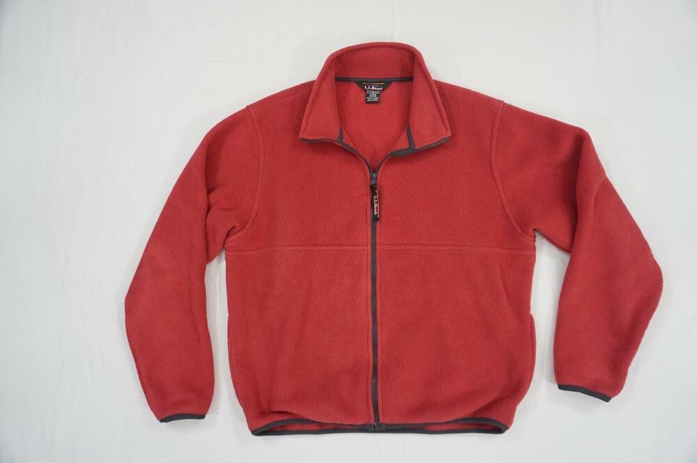 L.L.BEAN USED WOMEN M RASPBERRY PINK FLEECE JACKET